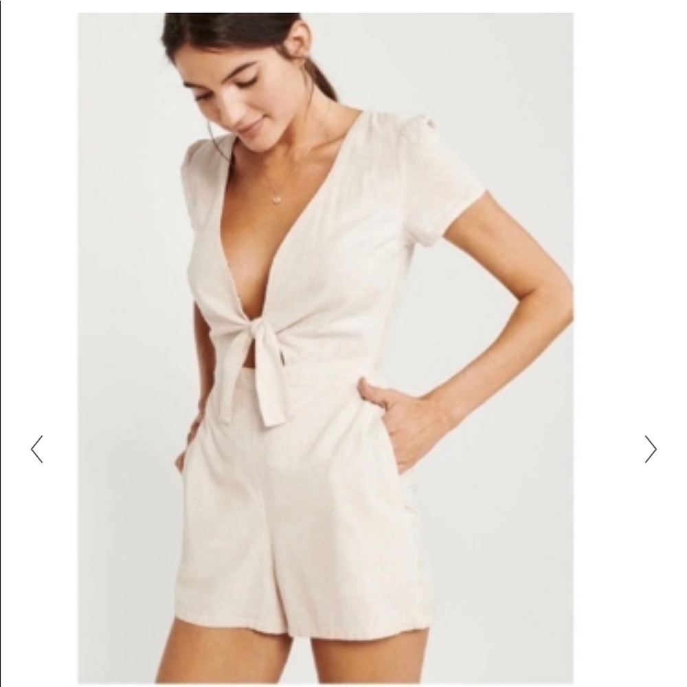 Abercrombie tie-front romper